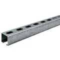 Dalsys Montageschiene 38/40, Schienenkonsole Silber 200cm, Lochschiene, C-Profilschiene, U-Schiene, u.a. zur Bildung von Traversen