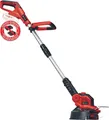 Einhell GE-CT 18/28 Li-Solo. Typ: Rasentrimmer, Schnittdurchmesser (max.): 28 cm, Griffart: D-Schlaufengriff. Energiequelle: Akku, Batteriespannung: 18 V. Gewicht: 3 kg, Paketgewicht: 5,8 kg (3411242)