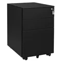 Rollcontainer mit Schubladen Büroschrank Bürocontainer Hängeregistratur OFC60BK