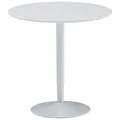 WOHNLING Esstisch weiß rund, Mittelfuß weiß, 75,0 x 75,0 x 74,0 cm