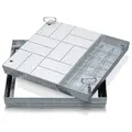 Zarges Schachtabdeckung aus Stahl mit Wanne 800 mm x 800 mm
