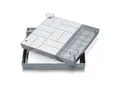 ZARGES Schachtabdeckung Stahl verzinkt 800 x 800 mm Außenmaß 920 x 920 mm (47036)