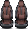 Schonbezüge Sitzbezüge für Fiat 500 Gen 1 Bj ab 2007 in Schwarz/Coffee DS9