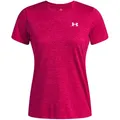 Under Armour Damen UA Tech™ Twist Kurzarm-Top, Shaded Fuchsia/White, XS