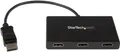 StarTech.com MST Hub DisplayPort to 3x HDMI - DP 1,2 to HDMI - Video-/Audio-Splitter - 3 x HDMI - Desktop - AC 100/240 V (MSTDP123HD)