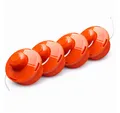 NEMAXX Fadenspule 4x FS1 Fadenkopf Doppelfaden Tap & Go Tippautomatik M10x1,25 LH 2,0mm, (Trimmerkopf für Motorsense / Freischneider–Schnittkreis 380 mm–Orange), drehzahlfest bis 10.500 U/min, effizientes Trimmen, bruchsicher