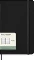 Moleskine Wochenplaner, Vertikaler Wochenkalender 2026 12 Monate, Fester Einband und Gummibandverschluss, Farbe Schwarz, Größe Large 13x21 cm