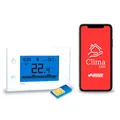VEMER VE771800 TUO GSM - Digitale Heizungsthermostat mit GSM Modul, Thermostat mit Fernbedienung per APP, Stromversorgung 230V, Weiß
