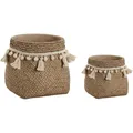Esprit Set of Planters Home Light brown Cement Tropical 30 x 29 x 25 cm (29 x 30 x 25 cm) (METI_MC213234)