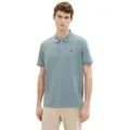 TOM TAILOR Poloshirt mit Knopfleiste und Logo grün S (44/46)