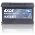 Exide EA722 Premium Carbon Boost 72Ah 720A [Hersteller-Nr. EA722] für VW, Porsche, Mg, Mazda, Citroën, Audi, Ferrari, Chevrolet, Lotus, Ford, Bentley,