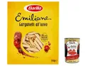 12x Barilla Pasta all' Uovo Le Emiliane Garganelli, Pasta mit Ei 250g+Polpa 400g
