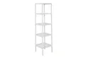 axentia Regal Bambus, Standregal, Holzregal, weiß, Badregal, 5 Ablagen, weiß