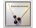 Edelschmiede925 Collier Edelschmiede925 Perlenschmuck modern auf Stahlseil 2Tragevarianten