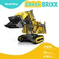 Mould King 17070 Raupenbagger Maschinen Excavator Gelb Technik Klemmbaustein RC