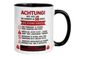 Momentals Tasse 58 Geburtstag Mann Frau – ACHTUNG – Geburtstagsgeschenk Männer Frauen, Gratis Versand · Links-&Rechtshänder · Spülmaschinenfest