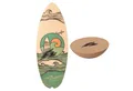 F2 Balanceboard F2 Set Balance Board Halfshell 80x30cm mit Kork Halbkugel
