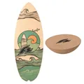 F2 Set Balance Board Halfshell 80x30cm mit Kork Halbkugel