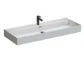 Aqua Bagno Waschtisch Wandmontage Waschbecken Keramik weiß extra groß modern