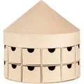 Décopatch Pappmaché, Adventskalender, 25x25x25 cm Kartonbraun HD088C