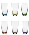 Bohemia Cristal 093 006 051 Longdrinkbecher ca. 350 ml aus Kristallglas 6er Set "Viva Colori"