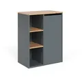 Vicco Badschrank, Anthrazit, Honigeiche, Holzwerkstoff, 2 Fächer, Rechteckig, 68x88.2x40.5 cm, Badezimmer, Badezimmerschränke, Midischränke