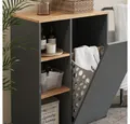 Vicco Wäscheschrank Viktor, Anthrazit/Goldkraft Eiche, 68 x 88.2 cm, mit offenen Regal... (1-St)