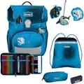 Scout Neo Exklusiv Safety Light Polar Blue Schulranzen für Kinder 5-Teilig - Blau