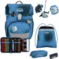 Scout NEO Schulranzen Set Safety Light (5 tlg.),  Polar Blue
