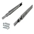 SOTECH 1 Paar Vollauszüge KV-35-H45-L500-SE-MS 500 mm Selbsteinzug, Traglast 35 kg, Teleskopschiene inkl. Schraubenset