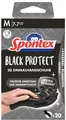 20 Spontex Nitril-Handschuh Black Protect, Größe M, schwarz