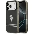 US Polo DH Bottom Stripe Logo MagSafe Case iPhone 17 Pro – Schwarz