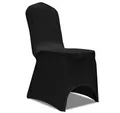 vidaXL Hussen-Set 50 x Stuhlhusse Stretchhusse schwarz