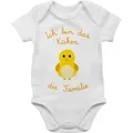 Shirtracer Shirtbody Küken der Familie Sprüche Baby weiß 3/6 Monate
