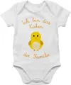 Shirtracer Baby Body Junge Mädchen - Sprüche - Küken der Familie - 3/6 Monate - Weiß - babymode witzig spruch das bodys strampler mit lustigen sprüchen spruche ich bin babybody babygeschenk