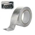 Hitzeschutzband Auspuff 10m X 5cm,Auspuffband,Auspuff Dichtband Selbstklebend Hitzebeständig Reparaturband,Exhaust Auspuffdichtung,Aluminium Klebeband für Schlauch und Auto Motorrad Krümmer