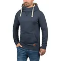 Blend Kapuzenpullover BHSales Kapuzensweatshirt mit Cross-Over Kragen blau L (52/54)