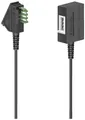 Hama Telefon (analog) Anschlusskabel [1x TAE-U-Stecker - 1x TAE-U-Buchse] 10m Schwarz