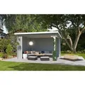 Lasita Gartenhaus Buffalo 380 Lichtgrau 380 cm x 275 cm