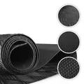 Walser Gummimatten Odin, Zuschneidbare Gummi Matten 100x100 cm, Universal Gummi Schutzmatten für Garagen, Werkstatt, Outdoor, Meterware Schwarz