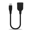 subtel USB OTG Kabel für Samsung Galaxy S7, S6, S5, A8, J5, J7 / Note/Edge/Xcover 3 Handy On The Go Adapter Micro USB Stecker auf USB A Buchse, Host Anschluss Adapterkabel PVC schwarz
