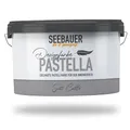 SEEBAUER diy Pastellfarbe PASTELLA Grau 2,5L (Scots Castle) Edelmatte Wandfarbe Grau - Innenfarbe sehr hohe Deckkraft - Matt, Abwaschbar und Tropffrei