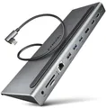 AXAGON HMC-4KX3 USB 3.2 Gen 1 hub w. DP + 2X HDMI + GLAN, PD, 3X USB-A Ports, Memory Card Reader and