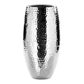 Fink kleine Blumenvase 28 cm aus versilbertem Eisen gehämmerter Behälter für Blumen