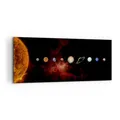 Wandbilder Dekoration Wohnzimmer Sonnensystem Planeten Kosmos Panorama Bilder auf Leinwand 120x50cm Leinwandbild Schlafzimmer Wand Kunstdruck Art Groß Wanddeko Bild Wall Decor Canvas AB120x50-5377