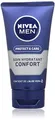 NIVEA MEN Protect & Care Feuchtigkeitspflege Komfort-Pflege (1 x 75 ml), Gesichtspflege angereichert mit Vitamin B5 und Aloe Vera, fettfreie Feuchtigkeitscreme für Männer