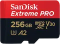 256GB SanDisk Extreme PRO R200/W140 microSDXC 256GB Kit, UHS-I U3, A2, Class 10
