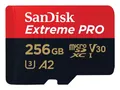 MicroSDXC Speicherkarte 256 GB Class 3 (U3) Klasse 10 Extreme Pro A2