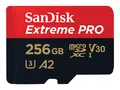 SanDisk Extreme Pro microSDXC A2 UHS-I U3 V30 200MB/s Speicherkarte + Adapter 256GB