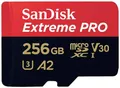 SanDisk Extreme PRO microSDXC-Karte 256GB Class 10, UHS-I, v30 Video Speed Class stoßsicher, Wasserdicht